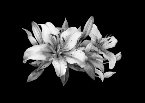 Цветочная композиция 086 (лилии) 